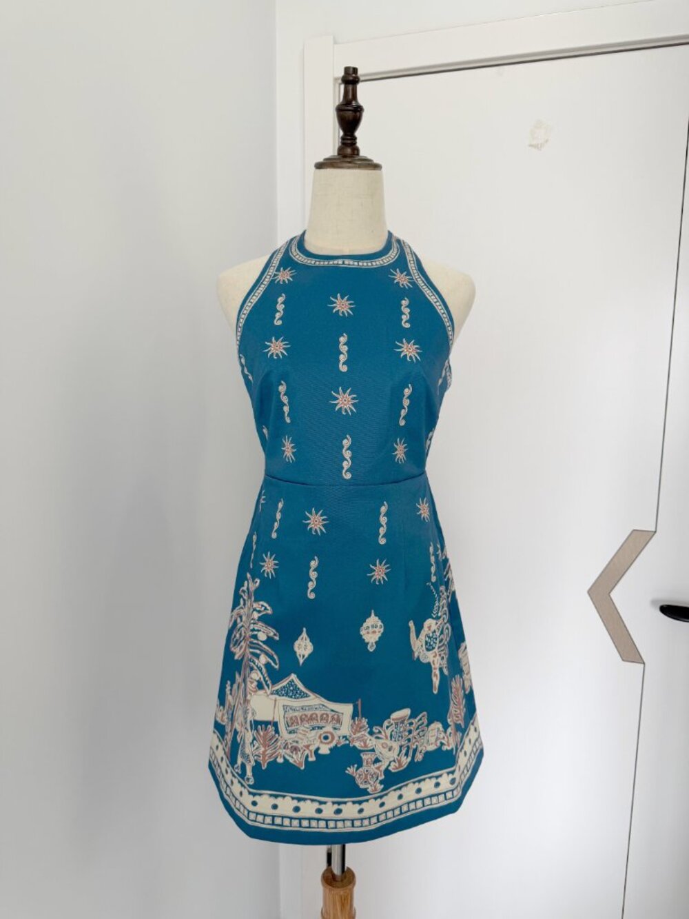 Alémais Acacia printed halterneck cotton minidress - Picture 3 of 10